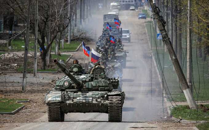На Минском шоссе замечена военная техника
